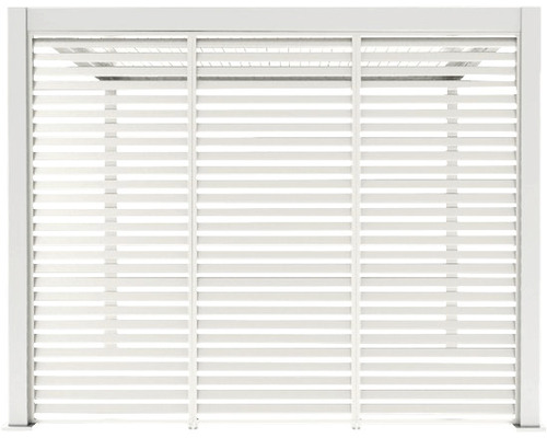 Clôture d''intimité blanche avec lamelles pour le jardin