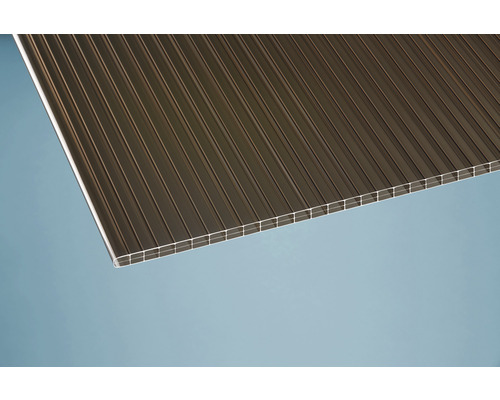 Terrassenüberdachung gutta Premium Polycarbonat bronze 510 x 306 cm weiss Mehrstegplatte aus Kunststoff