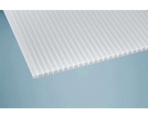 Toiture de terrasse gutta Premium polycarbonate opale 510 x 306 cm blanc