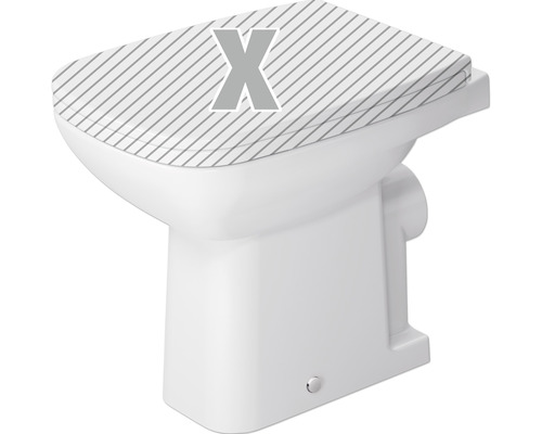 DURAVIT Stand-WC D-Code Tiefspüler mit Spülrand weiss glänzend ohne WC-Sitz 2108090000