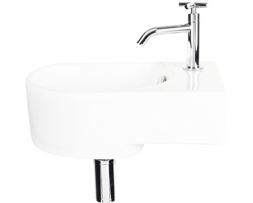 Keramik-Waschbecken mit Armatur für das Badezimmer