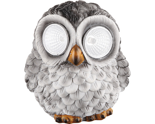 Dekorative Eulenfigur mit Solarleuchten für den Aussenbereich