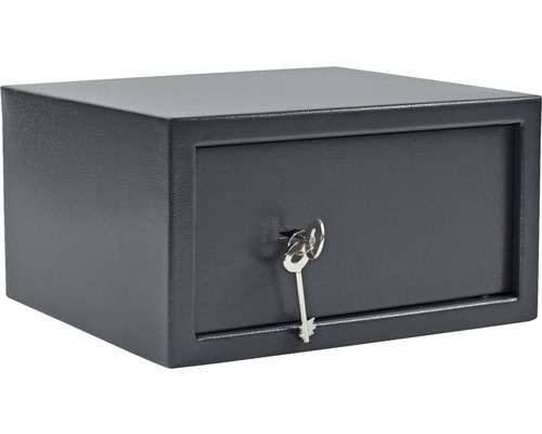 Coffre-fort à poser Rottner Jupiter 2 serrure à double panneton anthracite Coffre-fort noir pour meubles avec clé