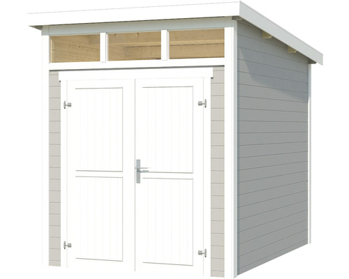 Abri de jardin avec double porte et fenêtre supérieure