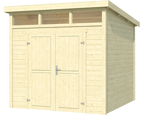 Gartenhaus aus Holz mit Doppeltür und Oberlicht