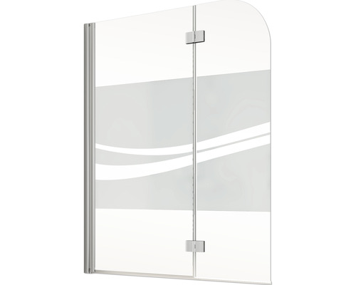 Duschwand aus Glas mit Muster