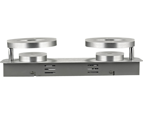 Support décoratif avec deux plaques de verre rondes