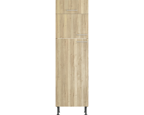 Hochschrank mit zwei Schubladen und Füßen