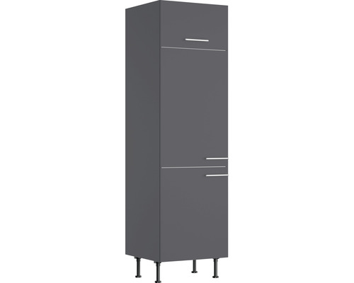 Armoire pour four/réfrigérateur encastré Optifit pour réfrigérateur encastré 88 Ingvar420 lxpxh 60x58,4x211,8 cm anthracite mat démontée tirant réversible (montage à gauche ou à droite)