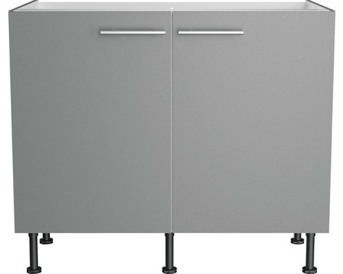 Meuble bas avec deux portes et poignées
