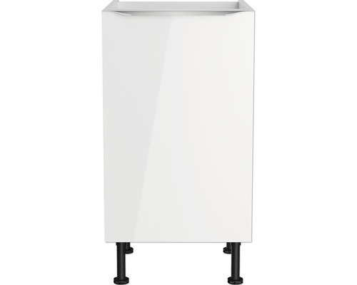 Weißer Unterschrank mit schwarzen Füßen für Küchen