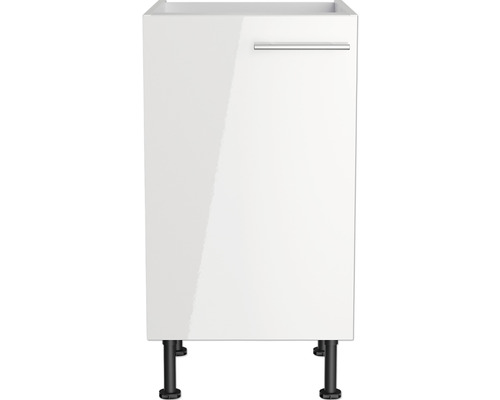 Meuble bas de cuisine avec une porte et des pieds