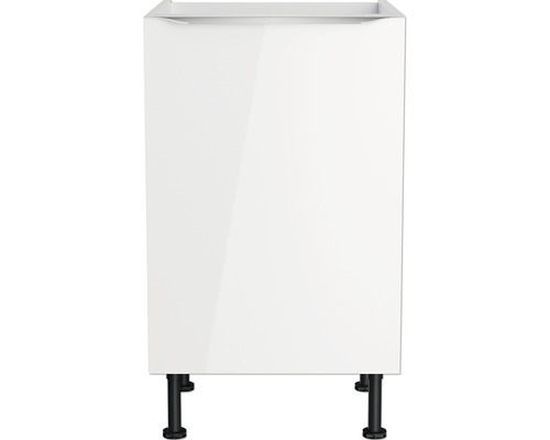 Meuble bas de cuisine blanc avec pieds