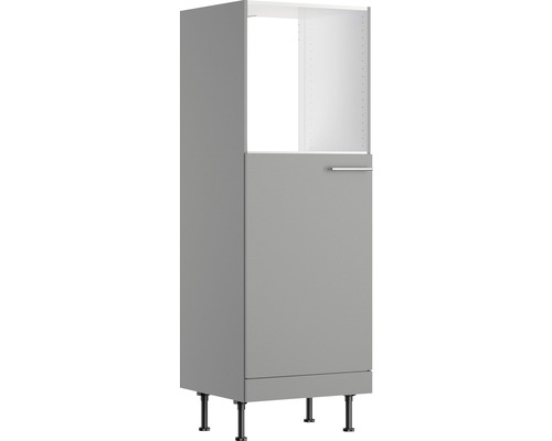 Armoire pour four/réfrigérateur encastré Optifit pour réfrigérateur encastré 88 Mats825 lxpxh 60x58,4x176,6 cm gris basalte mat démontée tirant réversible (montage à gauche ou à droite) Armoire de cuisine haute avec porte et pieds réglables
