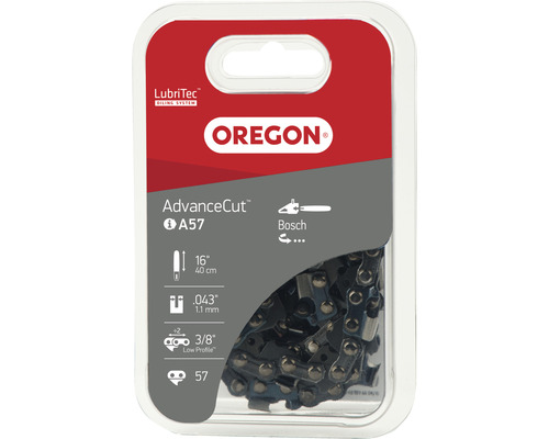 Chaîne de tronçonneuse OREGON Q90SG057E, 3/8" | 1,1 mm | 57 TG | HM | 40 cm Chaîne de tronçonneuse Oregon AdvanceCut A57, 40 centimètres