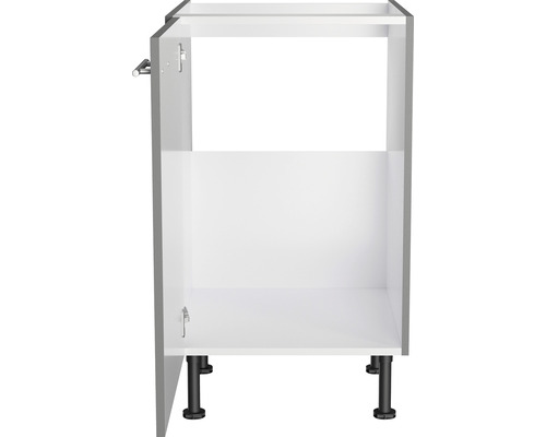 Meuble bas de cuisine avec pieds noirs