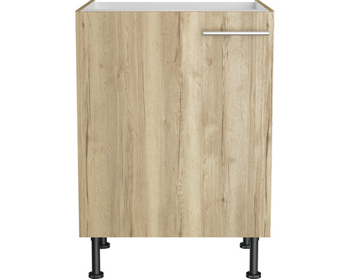 Meuble sous-lavabo avec porte, poignée et pieds