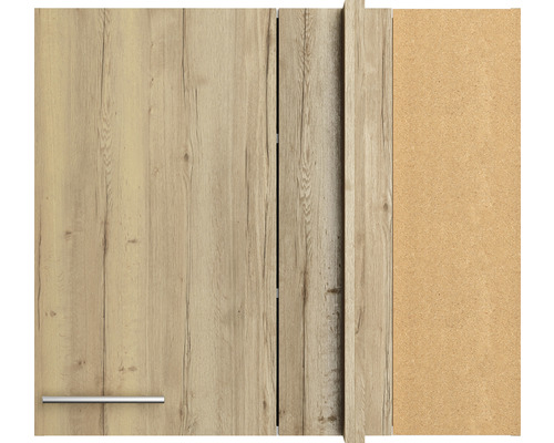 Armoire de cuisine avec structure en bois et poignée