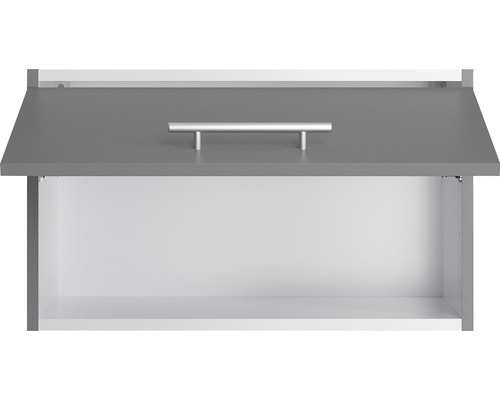 Élément haut ouvert avec poignée couleur argent