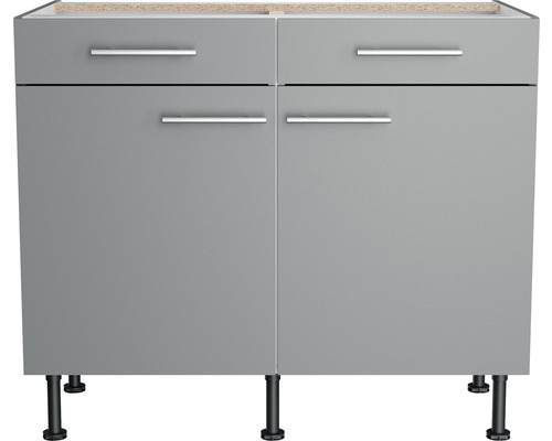 Meuble bas de cuisine avec deux tiroirs et deux portes