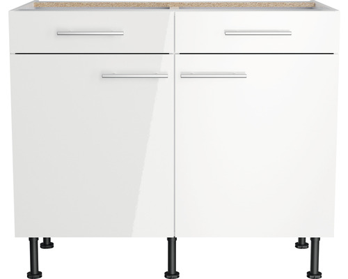 Meuble bas avec deux tiroirs et deux portes