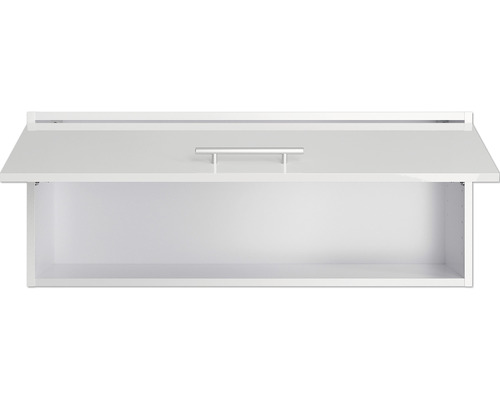 Armoire suspendue ouverte blanche avec poignée