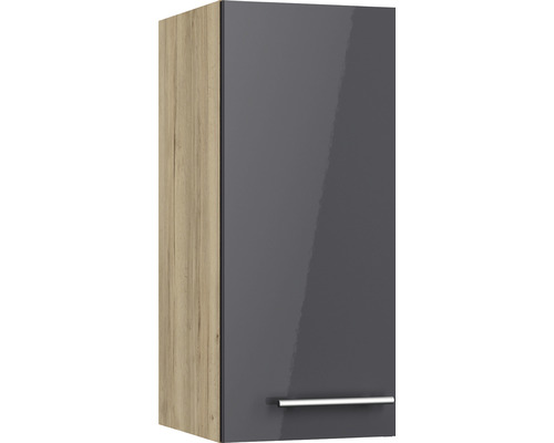 Optifit Hängeschrank Jonte984 BxTxH 30x34,9x70,4 cm anthrazit glänzend zerlegt Anschlag reversibel (links oder rechts montierbar)