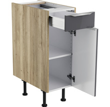 Unterschrank mit Schublade und Drehtür Optifit OPTIkomfort Linus984 BxTxH 30x58.4x87 cm anthrazit/wildeiche