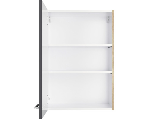 Élément haut ouvert blanc avec trois étagères