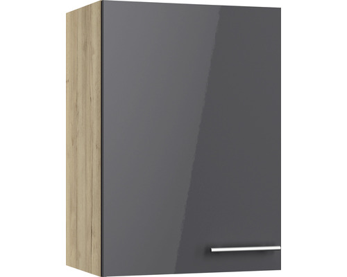 Hängeschrank Optifit Jonte984 BxTxH 50 x 34,9 x 70,4 cm Frontfarbe anthrazit glänzend Korpusfarbe wildeiche