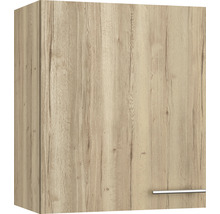 Meuble haut avec décor bois et poignée