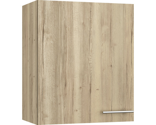 Optifit Hängeschrank Erik290 BxTxH 60x34,9x70,4 cm wildeiche strukturiert matt zerlegt Anschlag reversibel (links oder rechts montierbar) Hängeschrank mit Holzdekor und Griff
