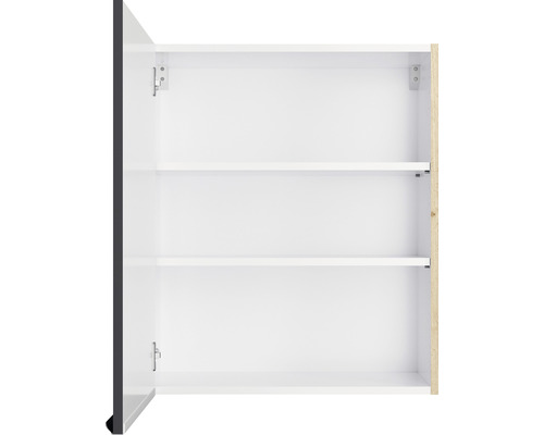 Meuble haut ouvert avec deux étagères