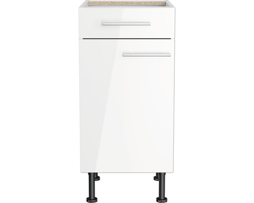 Weisser Waschbeckenunterschrank mit Schublade und Tür
