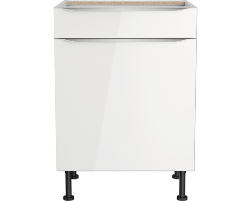 Meuble sous-lavabo avec tiroir et pieds