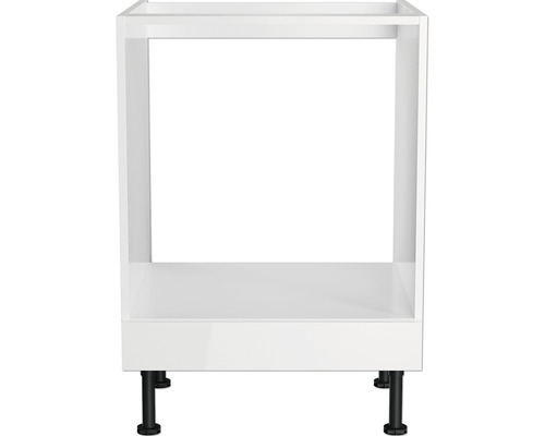 Meuble bas de cuisine avec pieds noirs