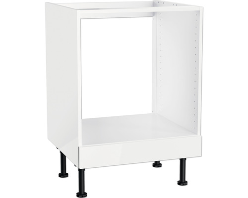 Optifit Herdumbauschrank Arvid986 BxTxH 60x58,4x87 cm weiss glänzend zerlegt