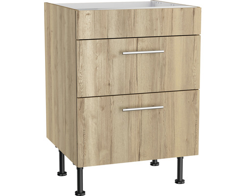 Armoire encastrée sous plaque de cuisson Optifit Erik290 lxpxh 60x58,4x87 cm chêne sauvage structuré mat démontée Armoire encastrée sous plaque de cuisson Optifit Erik290 lxpxh 60x58,4x87 cm chêne sauvage structuré mat démontée