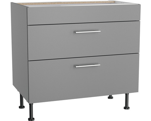 Meuble pour plaque de cuisson Optifit Mats825 90 x 58,4 x 87 cm façade gris basalte mat corps gris Meuble pour plaque de cuisson Optifit Mats825 90 x 58,4 x 87 cm façade gris basalte mat corps gris