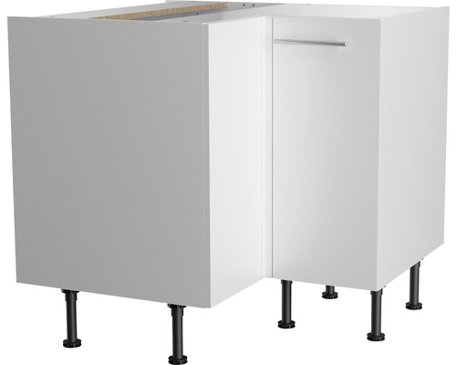 Meuble bas d'angle Optifit OPTIkomfort Bengt932 lxpxh 90x58.4x87 cm blanc Meuble bas d''angle avec porte et poignée pour la cuisine