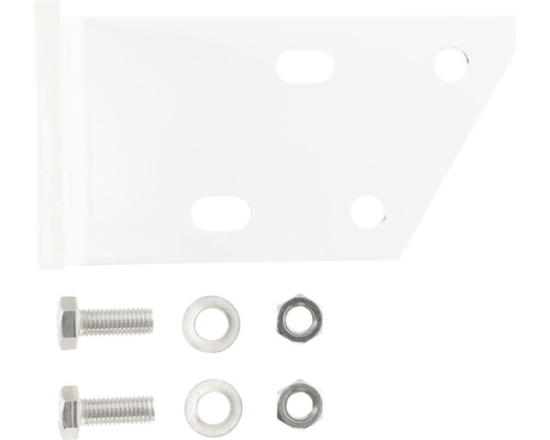 Équerre métallique avec vis, écrous et rondelles