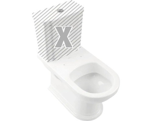 Villeroy & Boch WC für WC-Kombination Hommage Tiefspüler mit Spülrand weiss glänzend mit Beschichtung ohne WC-Sitz und Spülkasten 666210R1