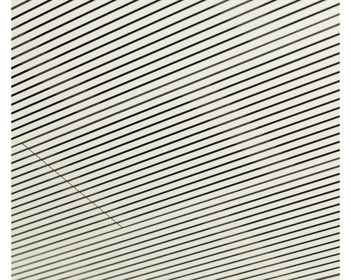 Panneau acoustique Swissclicpanel elegant blanc 10x187x1380 mm Revêtement de plafond avec design linéaire et découpe carrée