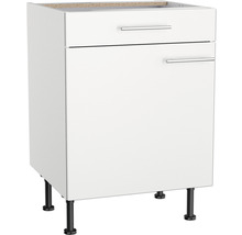 Meuble bas de cuisine blanc avec tiroir et porte