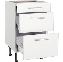 Meuble bas de cuisine avec trois tiroirs