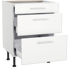 Meuble bas de cuisine avec trois tiroirs