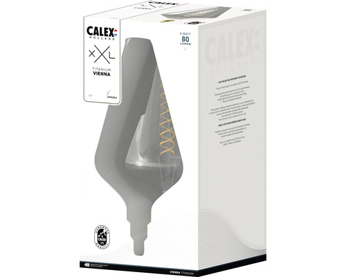 Verpackung einer Calex XXL Titanium Vienna Glühbirne