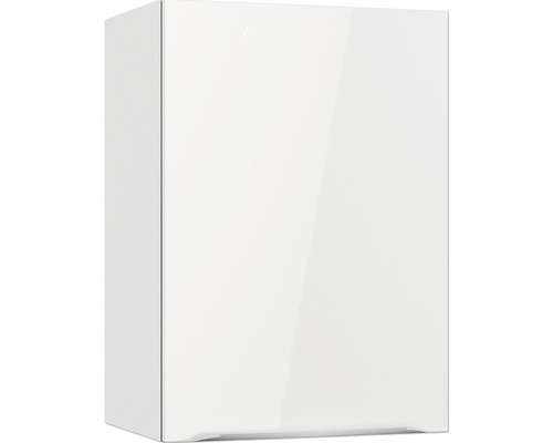 Armoire suspendue Optifit Arvid986 lxpxh 50x34,9x70,4 cm blanc brillant démontée tirant réversible (montage à gauche ou à droite)