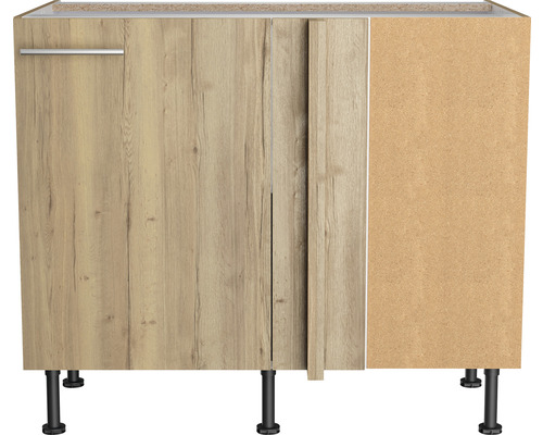 Meuble bas de cuisine avec porte et pieds