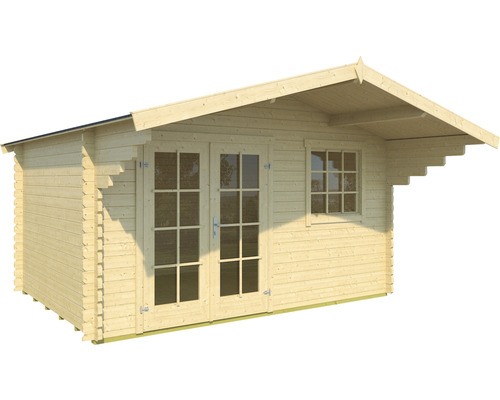 Abri de jardin en bois avec double porte et fenêtre